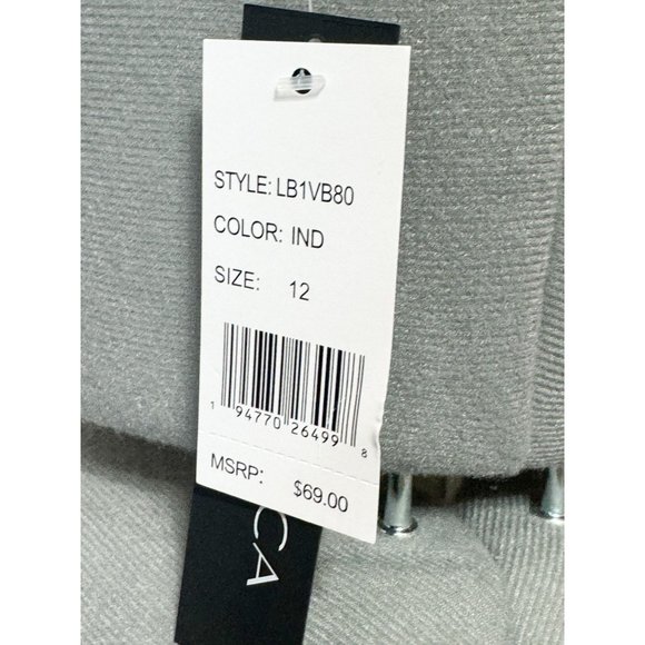 La Blanca NWT Sz 14 Indigo/Capri Stripe Rouched Halter Bikini Swimsuit Top - Picture 2 of 8